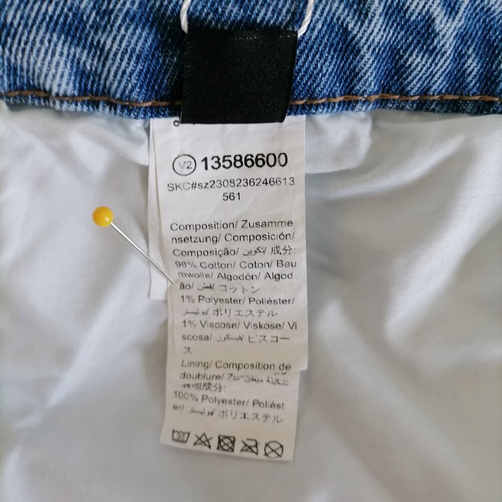 NWT Shein Curve Womens Light Blue High Rise Cropped Denim Baggy Jeans Size 4XL - Picture 6 of 7